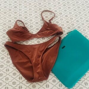 Triangl brown/ copper bikini